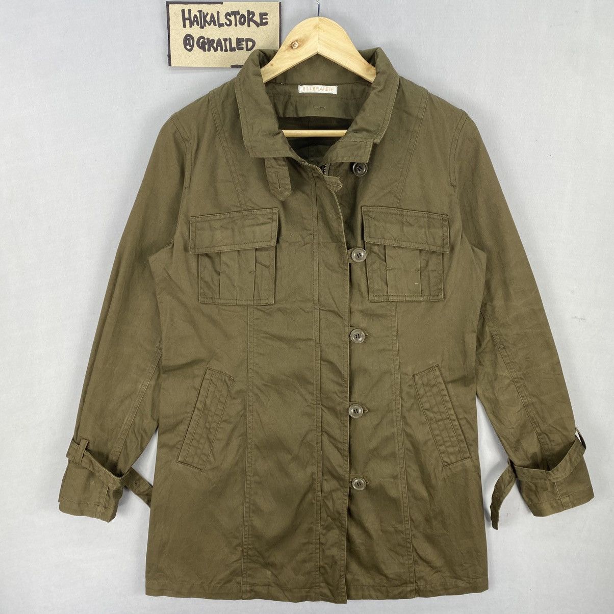 Japanese Brand Elle Planete Trench Coat Jacket Size XS / US 0-2 / IT 36-38 - 1 Thumbnail