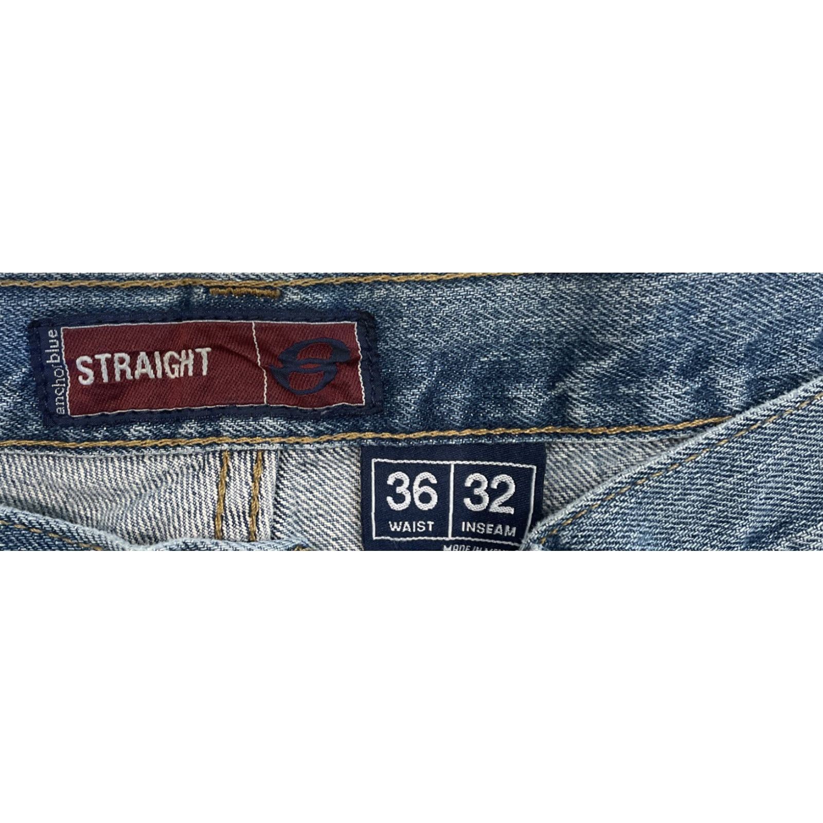 Anchor Blue VINTAGE Anchor Blue Jeans Mens 36x32 Denim Straight Baggy 90s Streetwear Blue Mens Size US 36 / EU 52 - 6 Thumbnail
