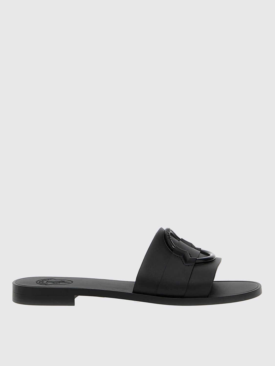 image of Moncler Flat Sandals Woman Black, Women's (Size 6)
