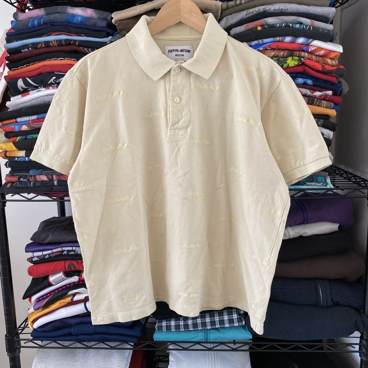 Fucking Awesome Vintage Fucking Awesome Polo Shirt All Over Embroidered Y2K Size US M / EU 48-50 / 2 - 1 Thumbnail