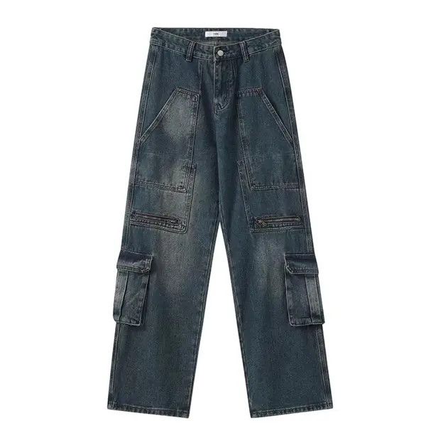 VIBE High Street Vintage Wash Distressed Multi-Pocket Jeans Size US 34 / EU 50 - 1 Thumbnail