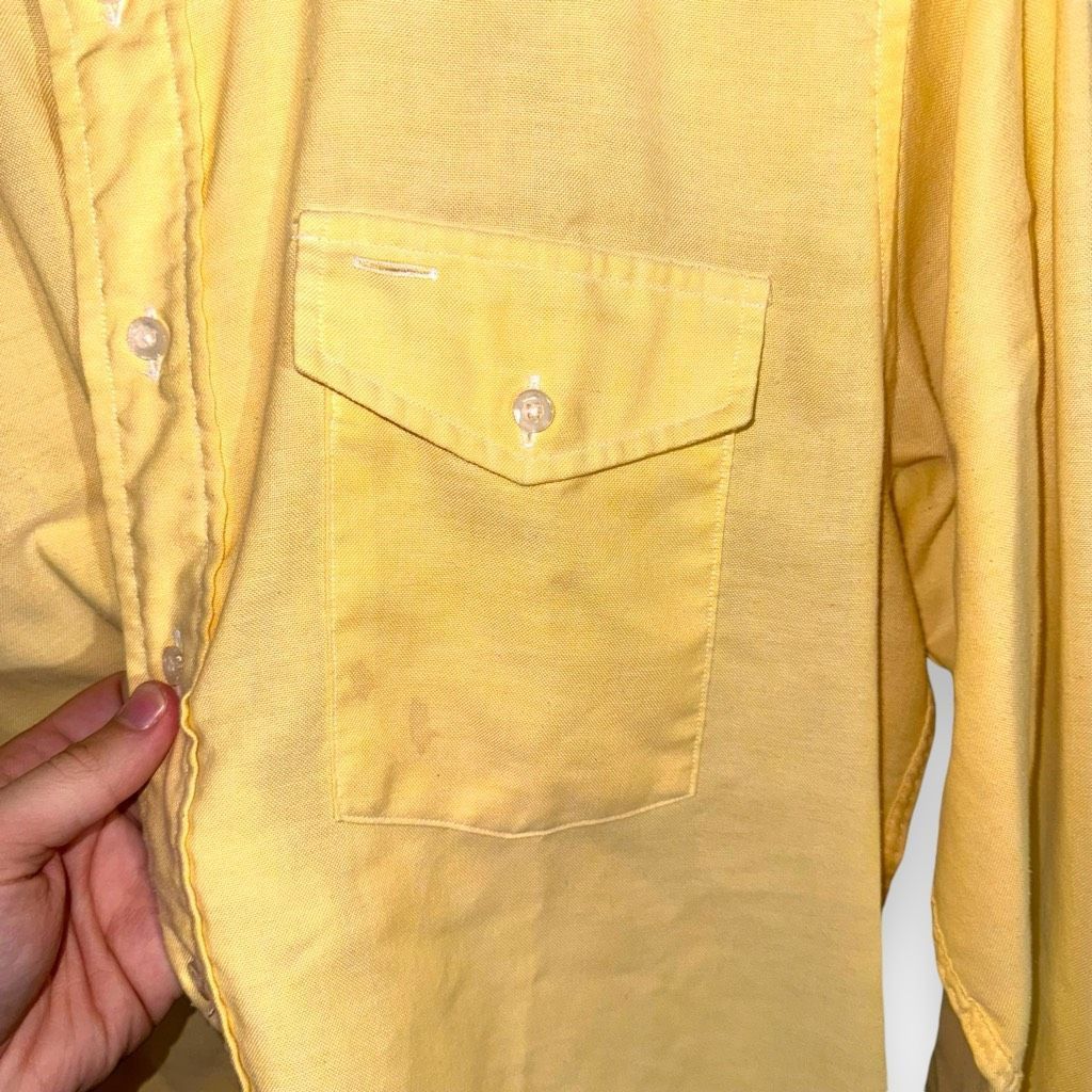 L.L. Bean L.L. Bean Yellow Made in USA Oxford Button Down Shirt M Size US M / EU 48-50 / 2 - 4 Thumbnail