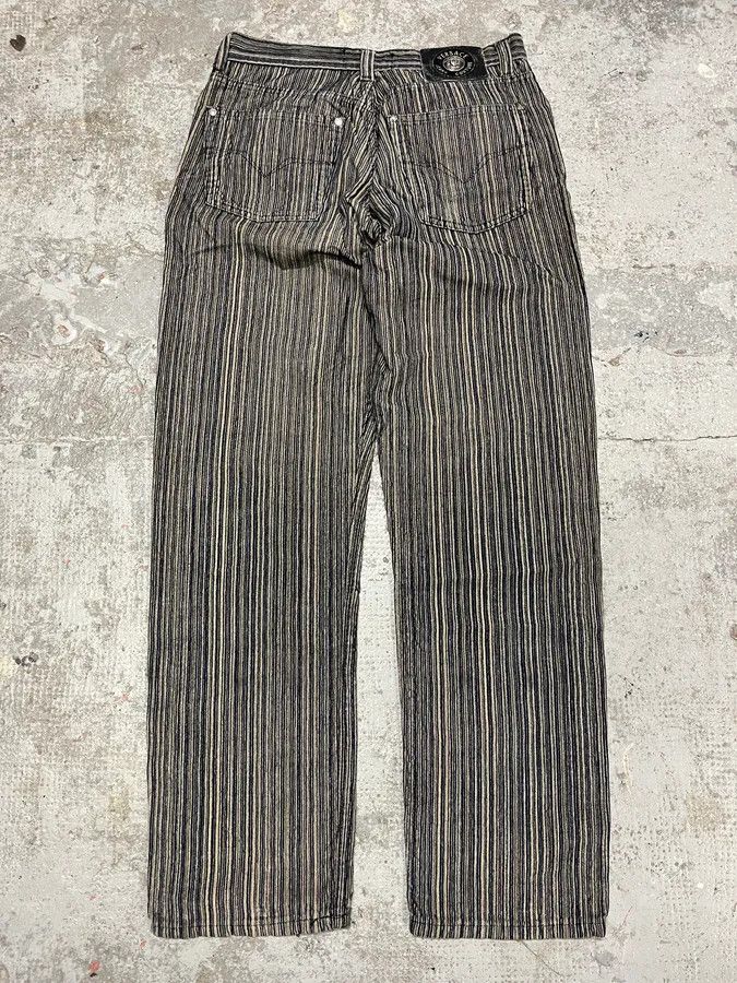 Vintage 2000s Versace Stripes Grey Pants Size US 30 / EU 46 - 9 Thumbnail