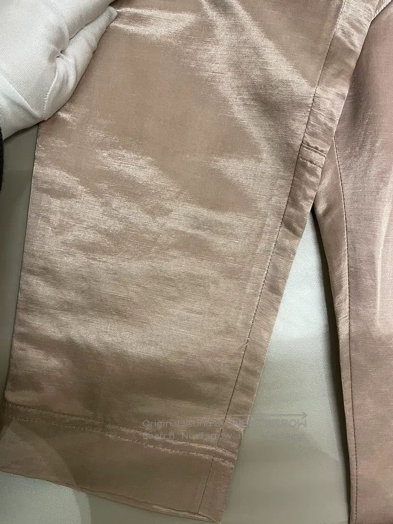 Brunello Cucinelli Brunello Cucinelli Light Pink Linen Cotton Trousers Size US 30 / EU 46 - 8 Thumbnail