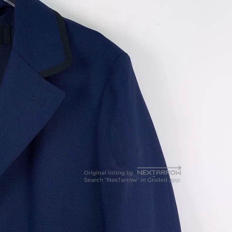 Gucci Gucci Dark blue logo anchor metal buckle lapel long-sleeve Size 48R - 3 Thumbnail