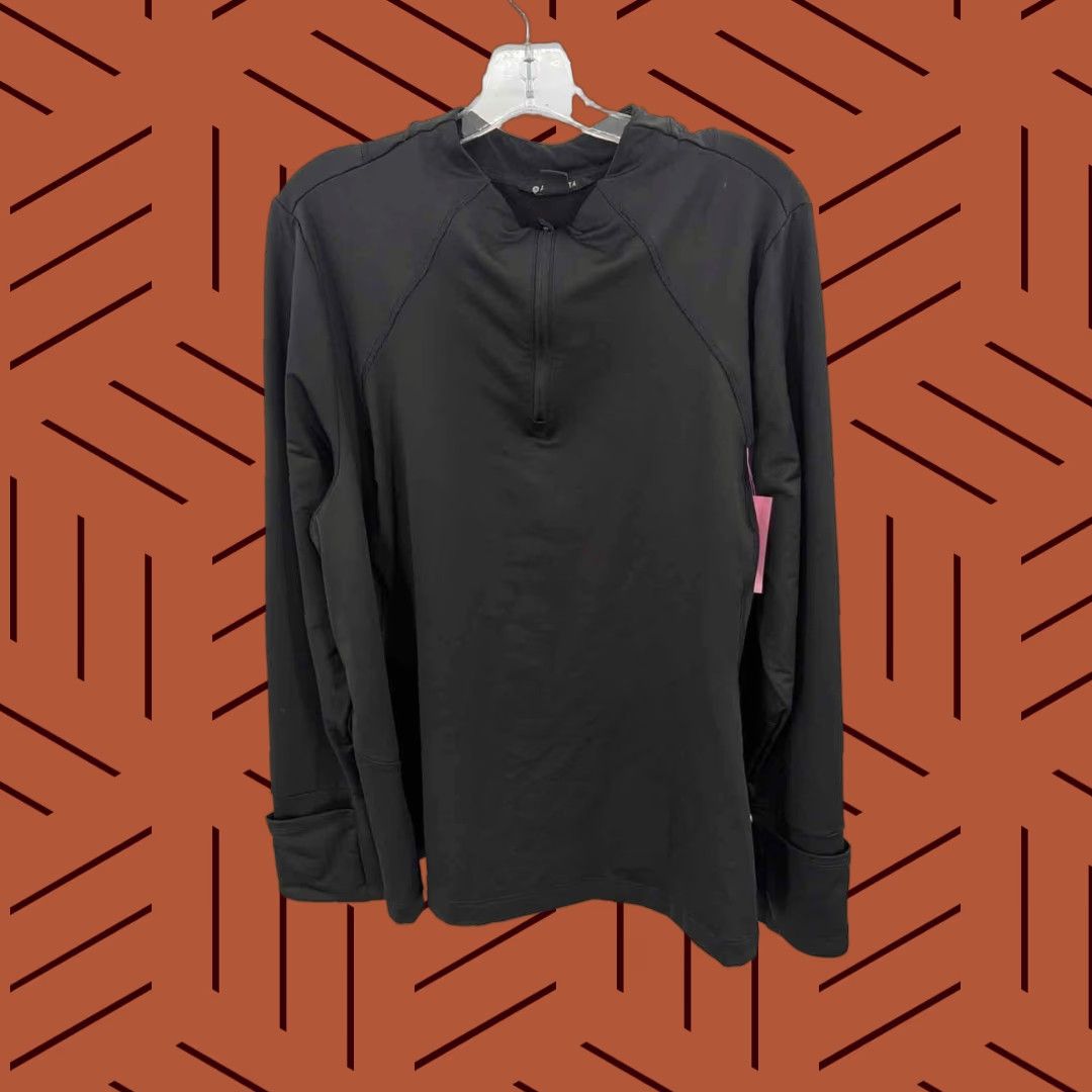Athleta Shirt Size 3X Long Sleeve Black Pre-Owned Athletic