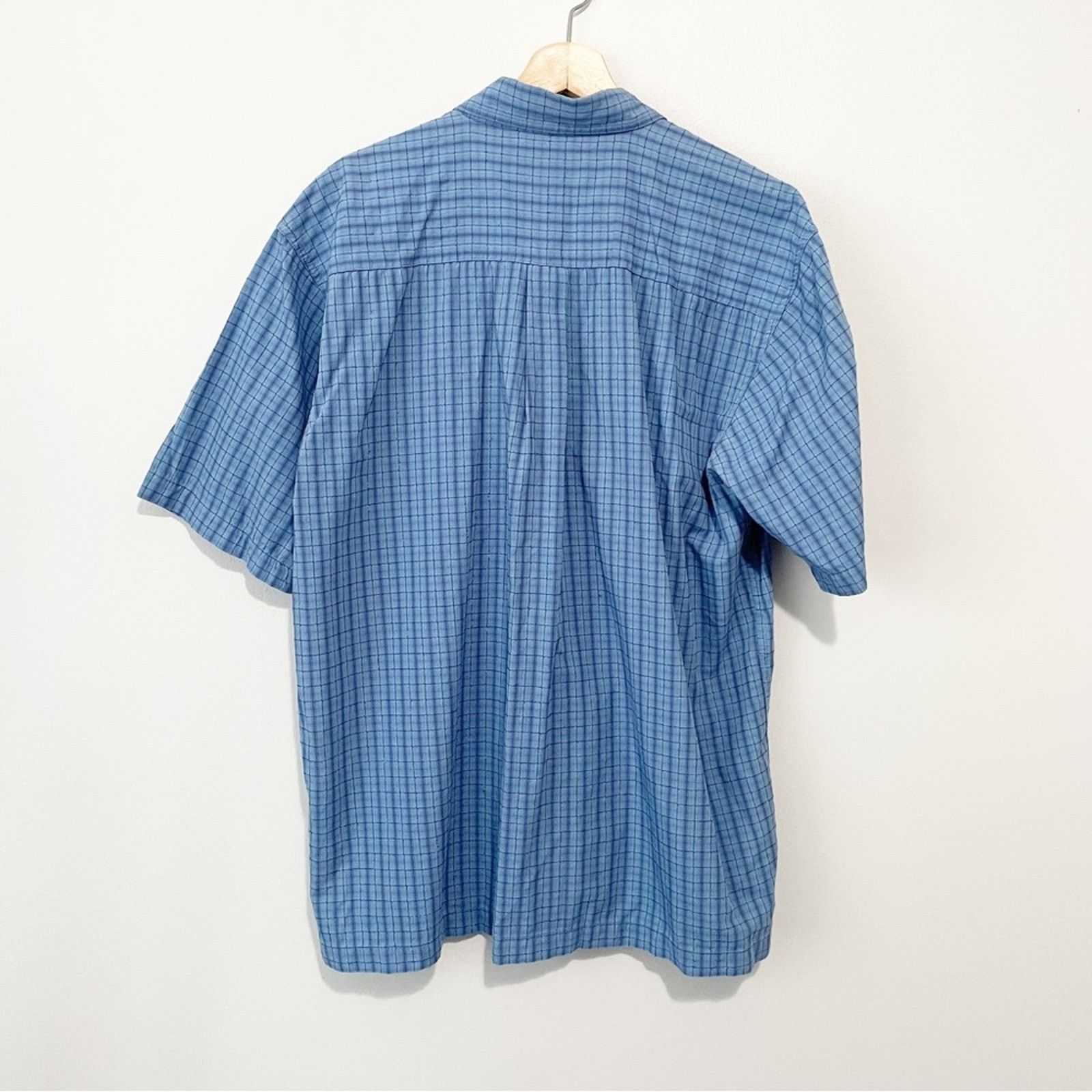 Timberland Timberland blue checked short sleeve shir large button down Size US L / EU 52-54 / 3 - 6 Thumbnail