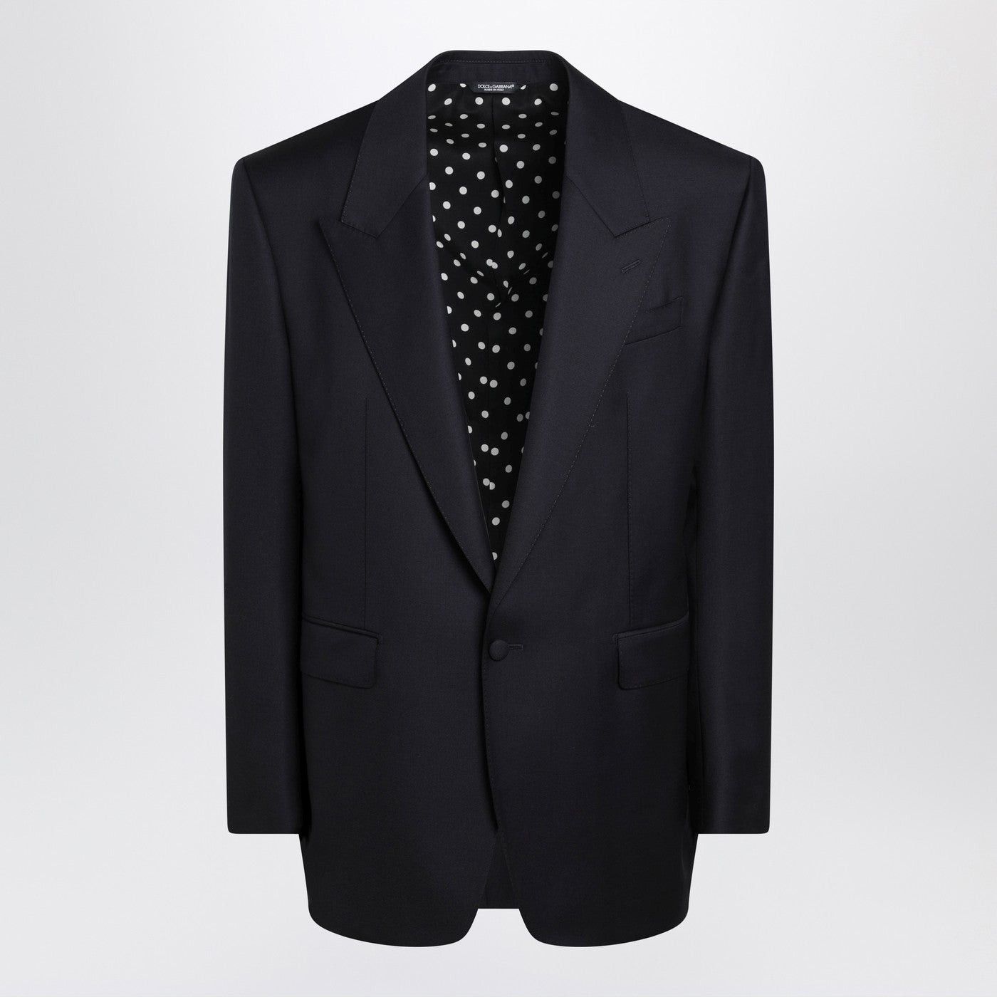 Dolce & Gabbana Dolce&Gabbana Dark Navy Wool Single-Breasted Jacket Size US M / EU 48-50 / 2 - 1 Thumbnail