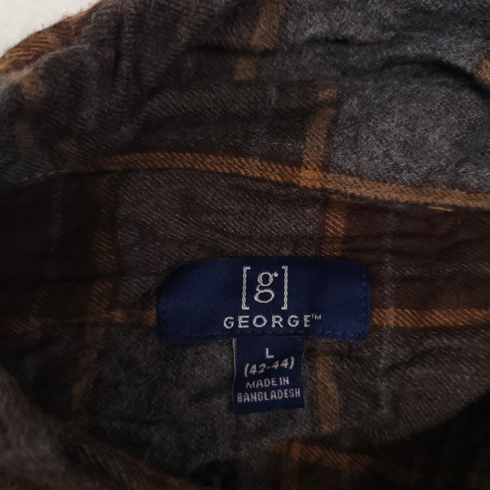George George Casual Button Up Shirt Mens Size Large L Blue Brown Size US L / EU 52-54 / 3 - 3 Thumbnail