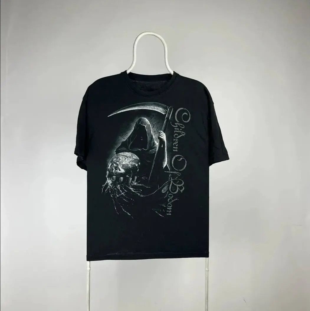 Band Tees Mens Vintage Children of Bodom All Over Print T-shirt 90s Size US L / EU 52-54 / 3 - 1 Thumbnail
