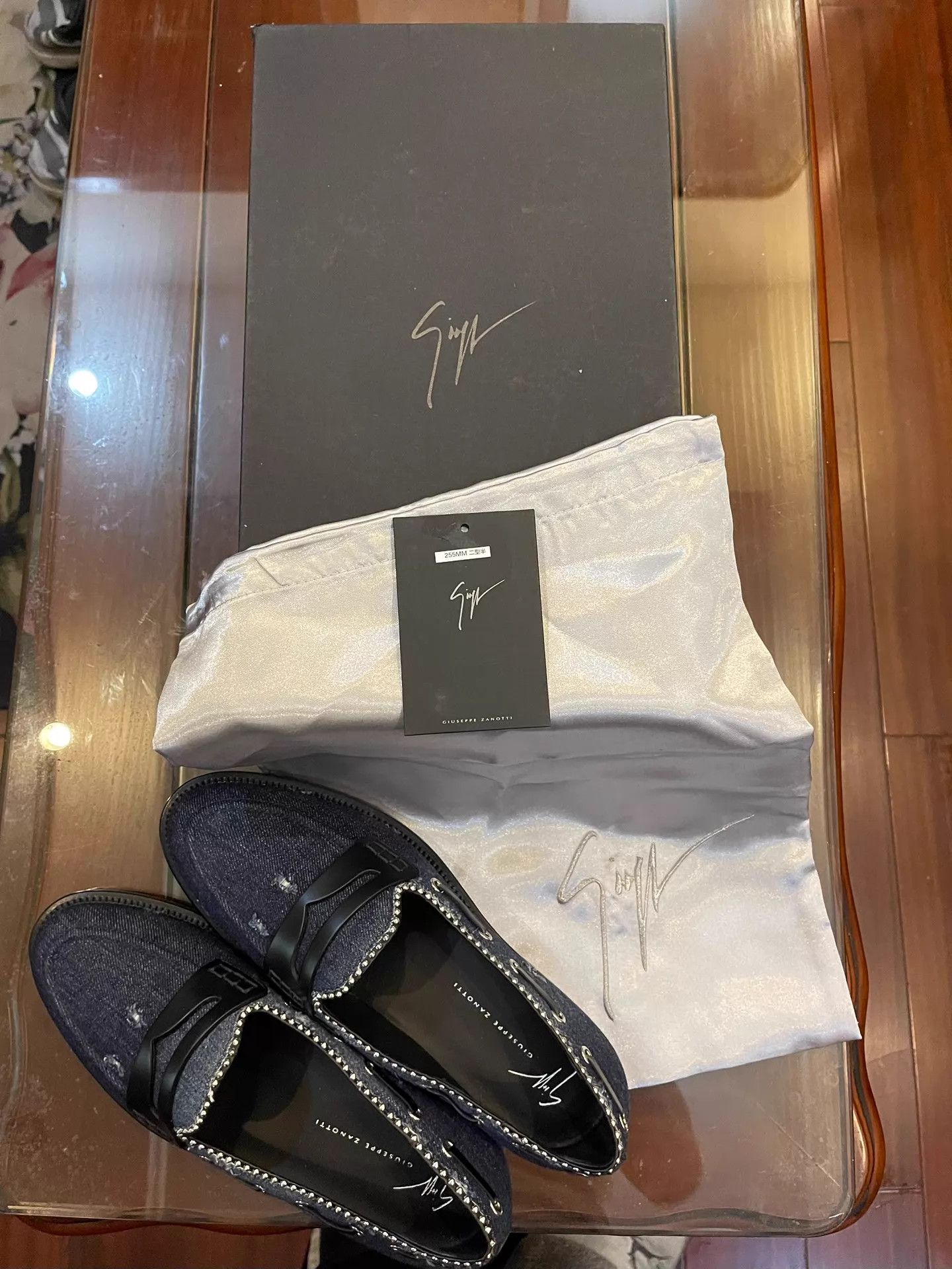 Giuseppe Zanotti GZ Denim & Leather Loafers 41 (New With Box) Size US 8 / EU 41 - 7 Thumbnail