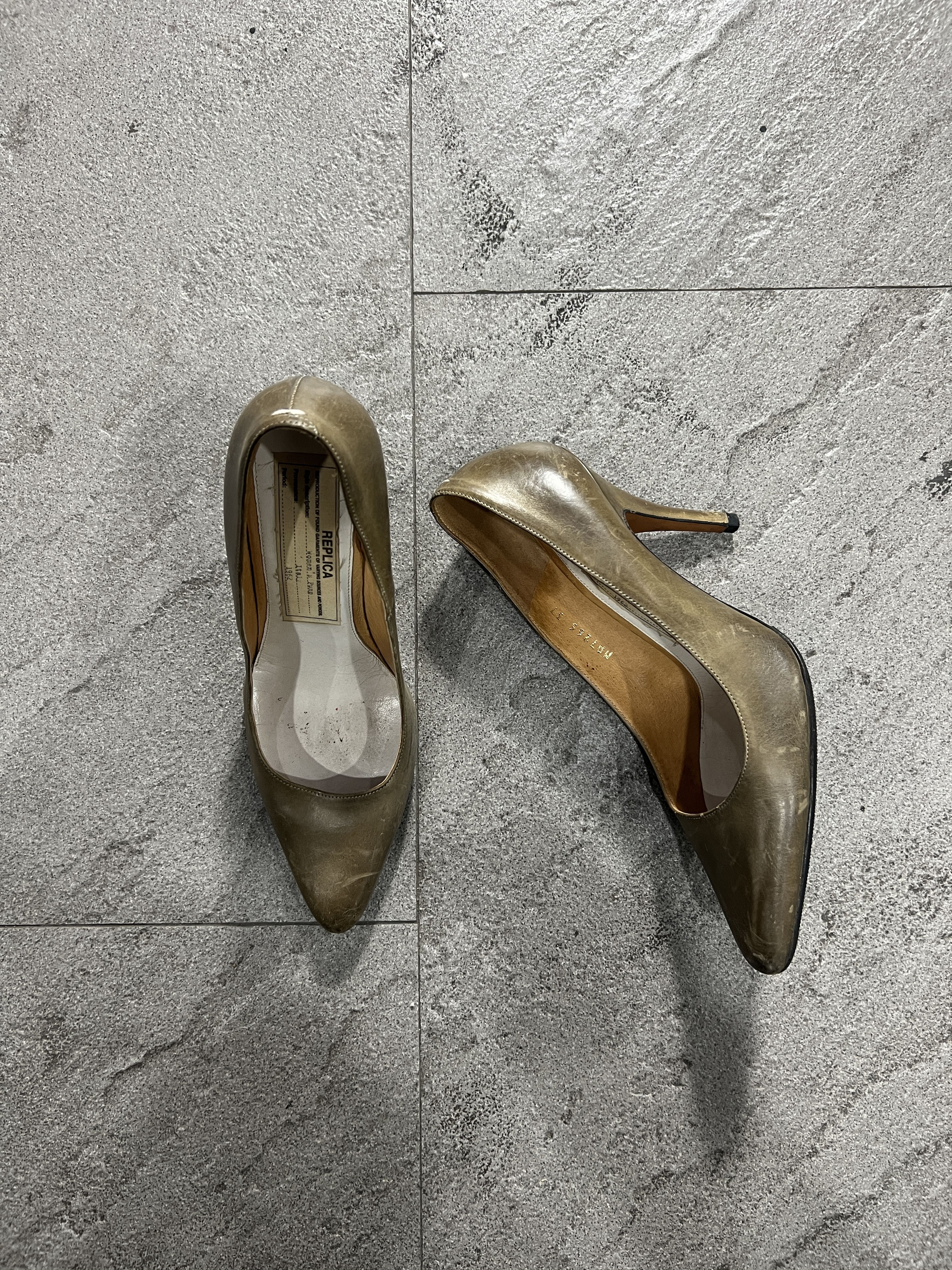 Maison Margiela Maison Margiela 22 Replica Leather Pumps Olive Brown EU37 Size US 7 / IT 37 - 2 Thumbnail