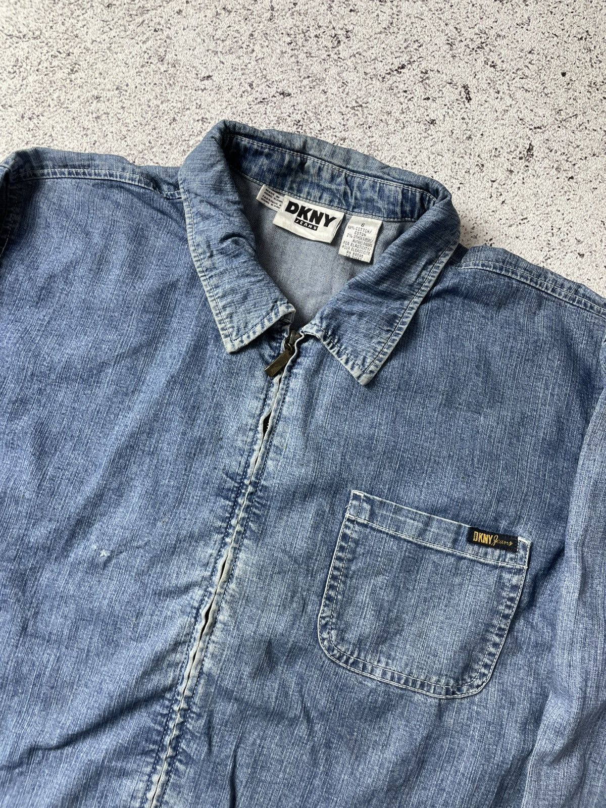 DKNY 90’s DKNY Donna Karan Outer Denim Shirt Jacket Size US L / EU 52-54 / 3 - 2 Thumbnail