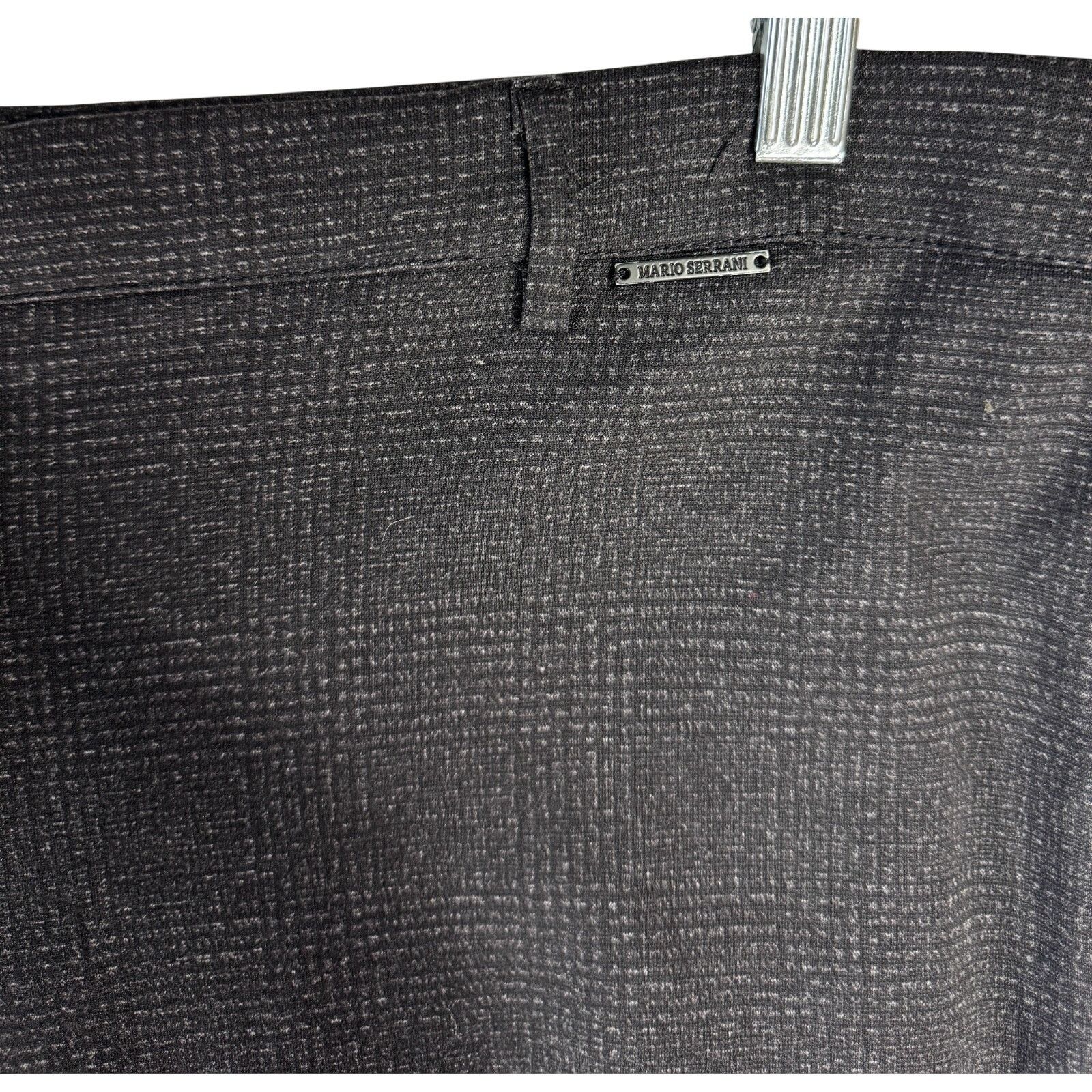 Mario Valentino Mario Serrani Women’s Skinny Ankle Black Check Pants size XL Size 37" - 6 Thumbnail