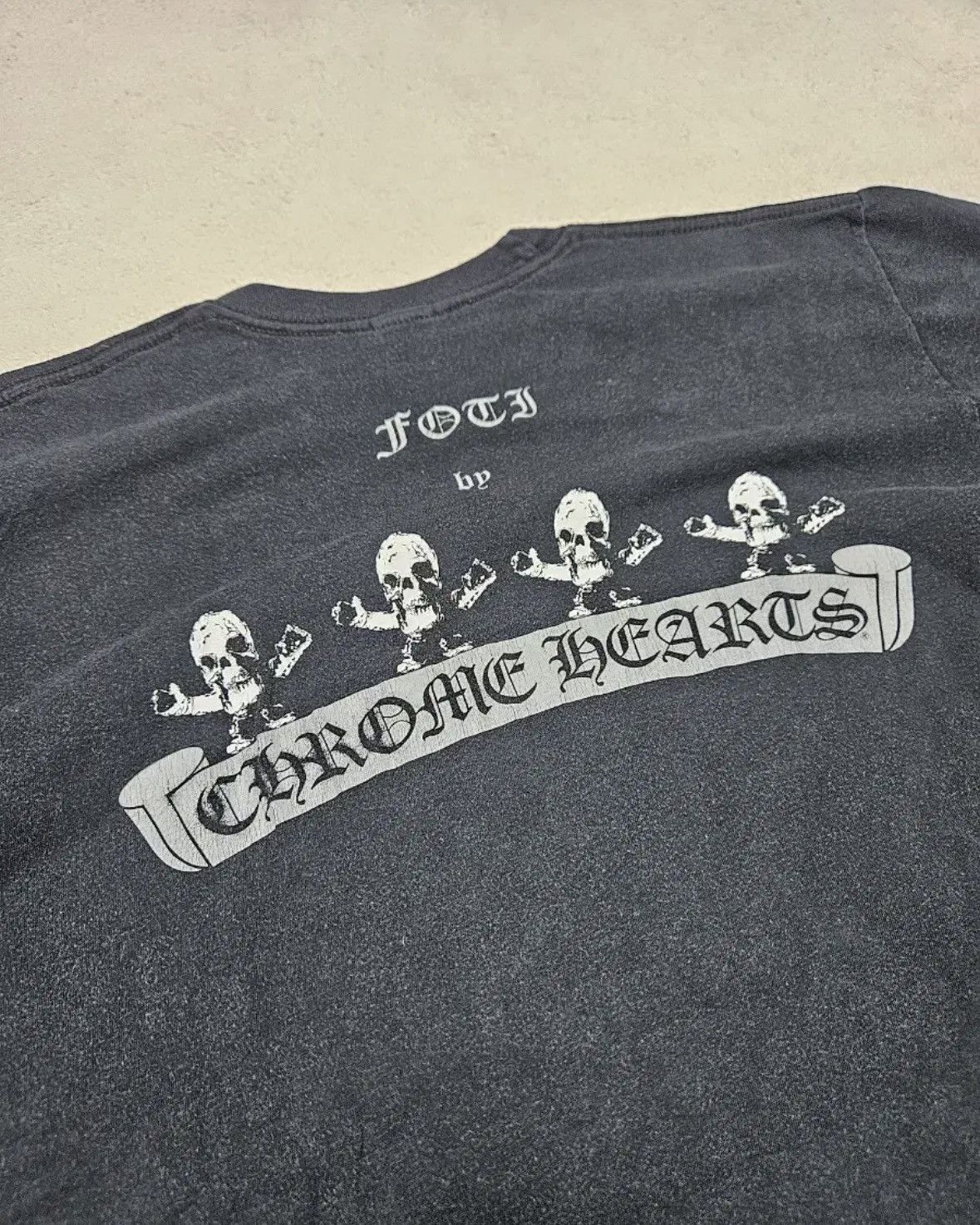 Chrome Hearts Chrome Hearts Foti Scroll Label Tshirt Size US M / EU 48-50 / 2 - 2 Thumbnail