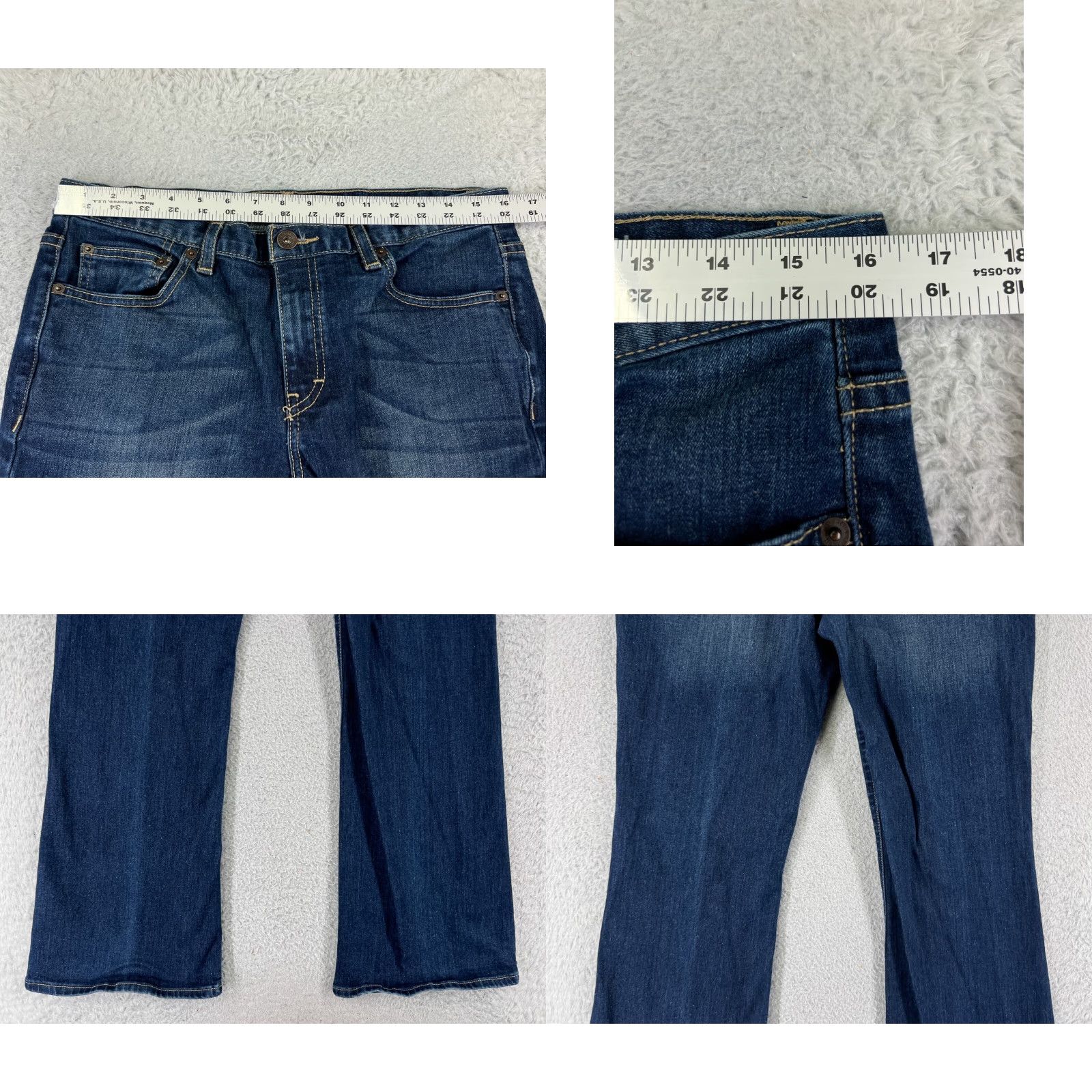 Calvin Klein Calvin Klein Jeans Women 12 Blue Denim Flared Mid Rise 30x30 Cotton Blend Womens Size 34" / US 12 / IT 48 - 9 Thumbnail