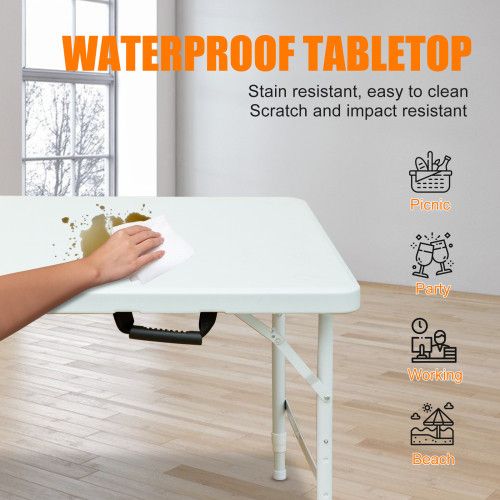 Designer × Homemade 4ft Portable Folding Table Indoor&Outdoor Maximum Weight 135 Size US L / EU 52-54 / 3 - 3 Thumbnail