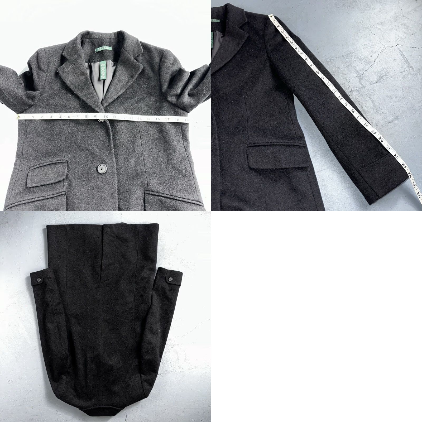 Ralph Lauren Lauren Ralph Lauren Women Black Herringbone Wool Blended Overcoat 6 Lined Coat Blended Wool Black Womens Overcoat 6 Regular Long Sleeve Pockets Lined Size M / US 6-8 / IT 42-44 - 9 Thumbnail