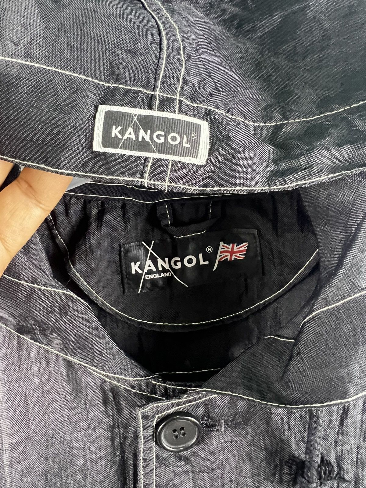 Kangol 🔥 Streetwear 🔥 Kangol black polyester long Rain Coat Size US L / EU 52-54 / 3 - 5 Thumbnail