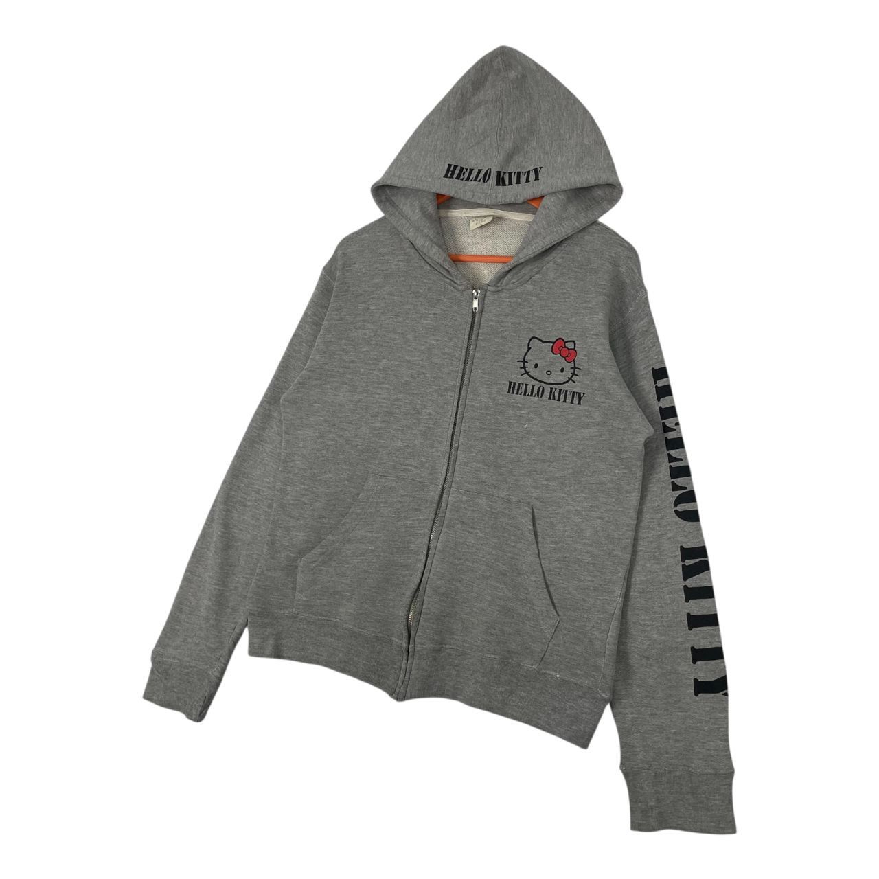 Anime Vintage Hello Kitty Backhit Printed Logo Fullzipper Hoodie Size M / US 6-8 / IT 42-44 - 3 Thumbnail