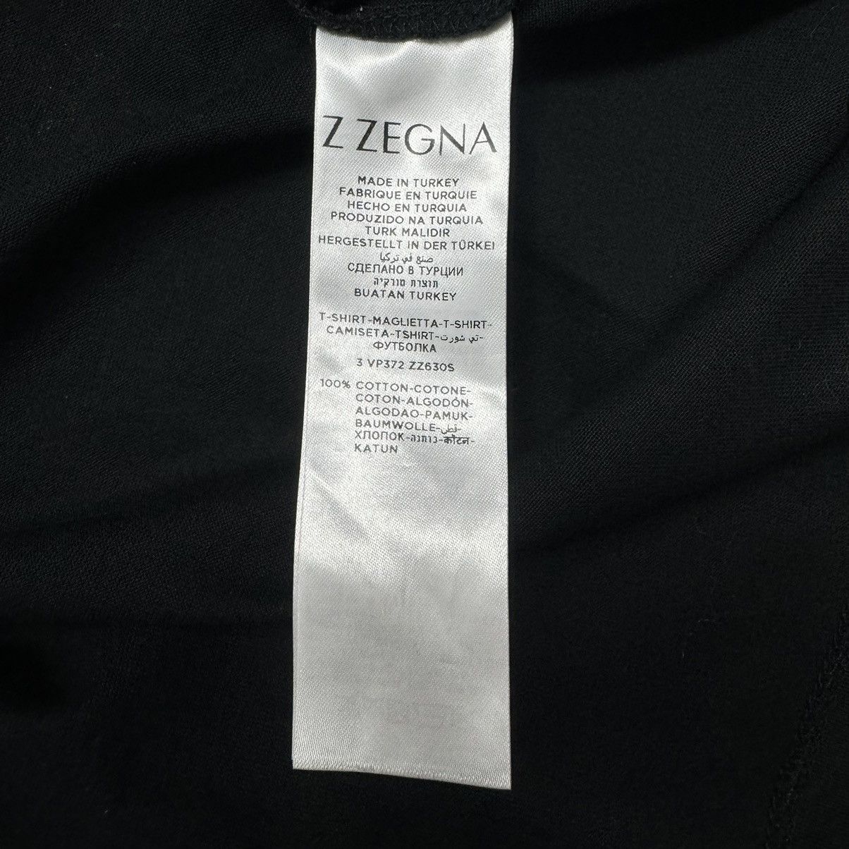 Designer Zzegna Cotton Black Classic T-Shirt Size US L / EU 52-54 / 3 - 11 Thumbnail