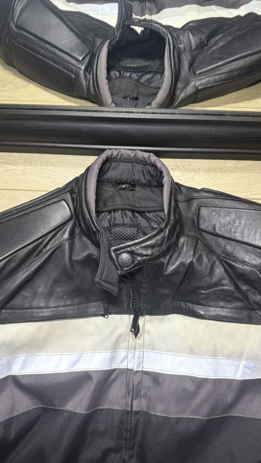 Harley Davidson Rare Xelement Leather Motorcycle Jacket 3m Reflective Size US L / EU 52-54 / 3 - 5 Thumbnail