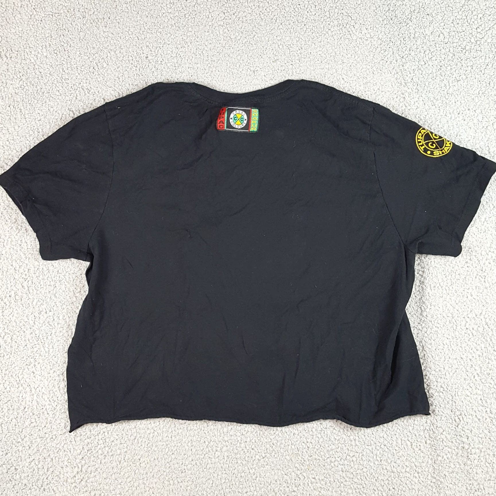 Vintage VINTAGE Cross Colours Tupac Shakur Cropped Rap Tee Size 2X Black Short Sleeve T Shirt Top Size XXL / US 16-18 / IT 52-54 - 5 Thumbnail