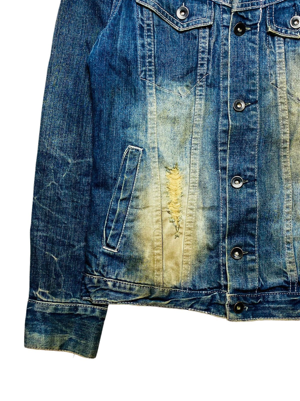 GOSTAR DE FUGA 2000s Fuga - Mud Wash Distressed Denim Jacket Size US S / EU 44-46 / 1 - 8 Thumbnail