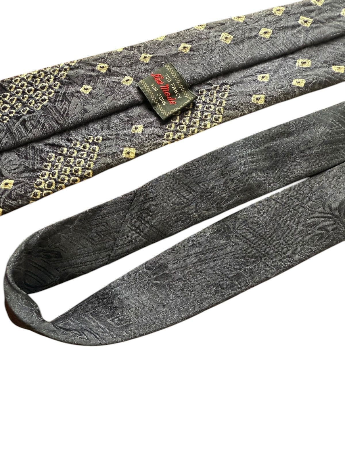 Other Shadow Geometry – Korean Vintage Silk Tie (New Mode) Size ONE SIZE - 9 Thumbnail