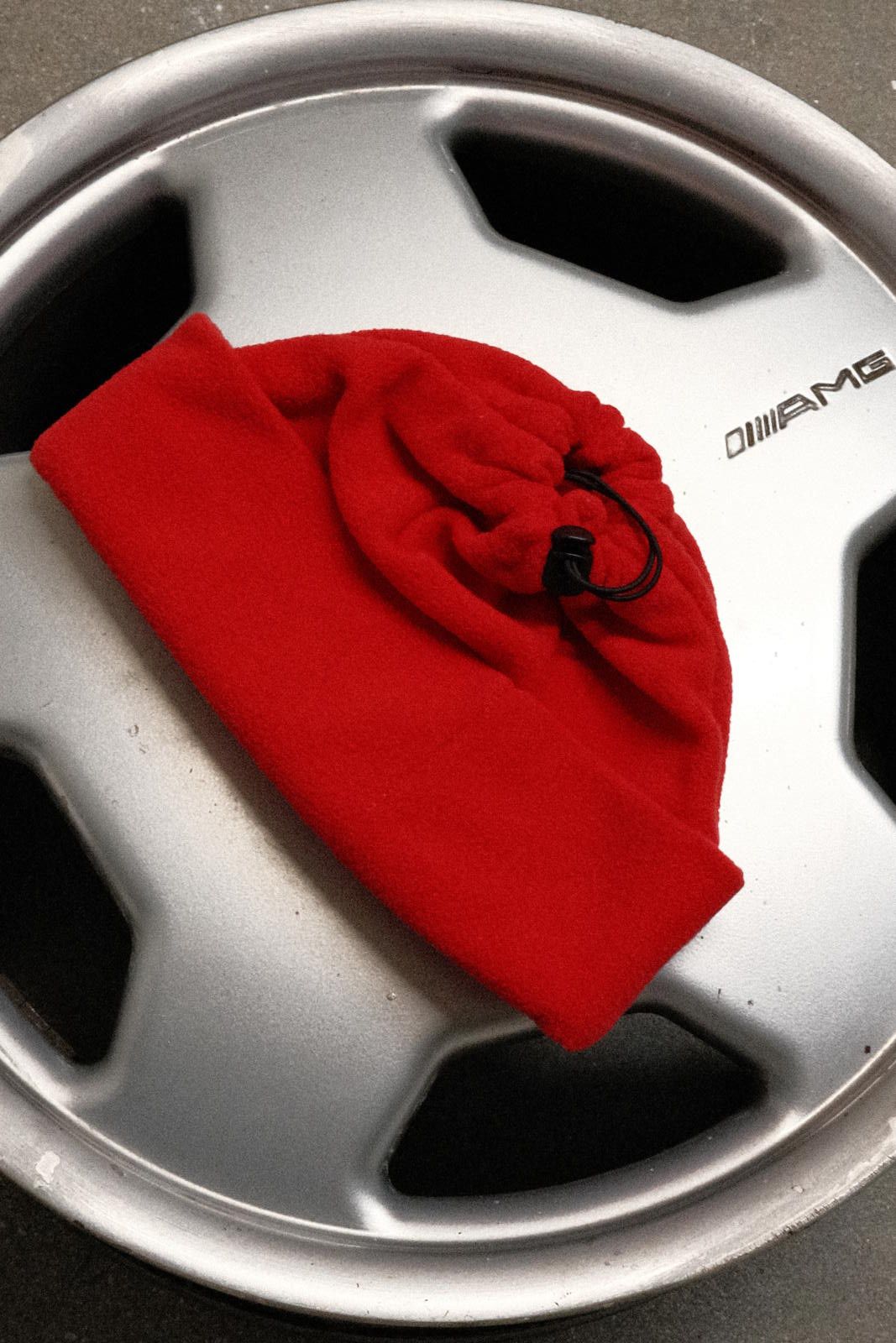 Other 33 Degrees Red Fleece Beanie Hat with Adjustable Drawstring Size ONE SIZE - 2 Thumbnail