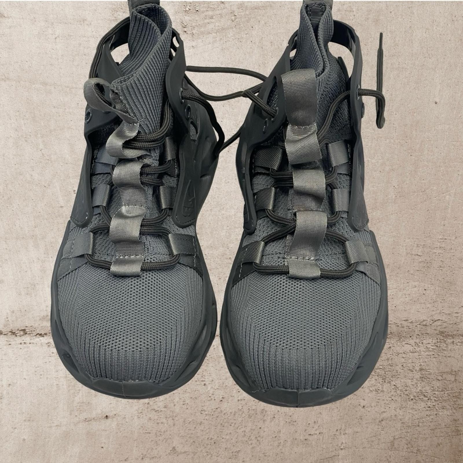 Wasted Paris Gray High-Top Sneakers with steel toes - size 6W - Mint! Size US 6 / IT 36 - 2 Thumbnail