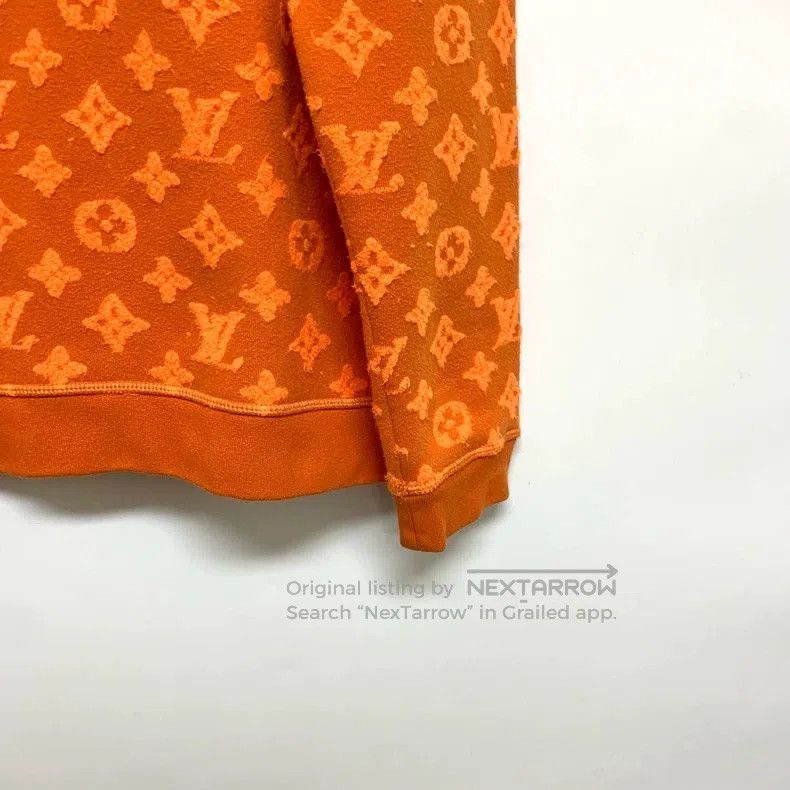 Louis Vuitton Louis Vuitton Orange Printed Sweatshirt in Size L. Size US L / EU 52-54 / 3 - 8 Thumbnail