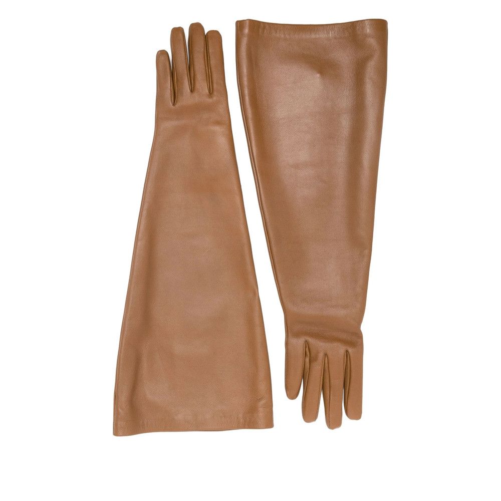 Saint Laurent Paris Saint Laurent BROWN Gloves Size ONE SIZE - 1 Thumbnail
