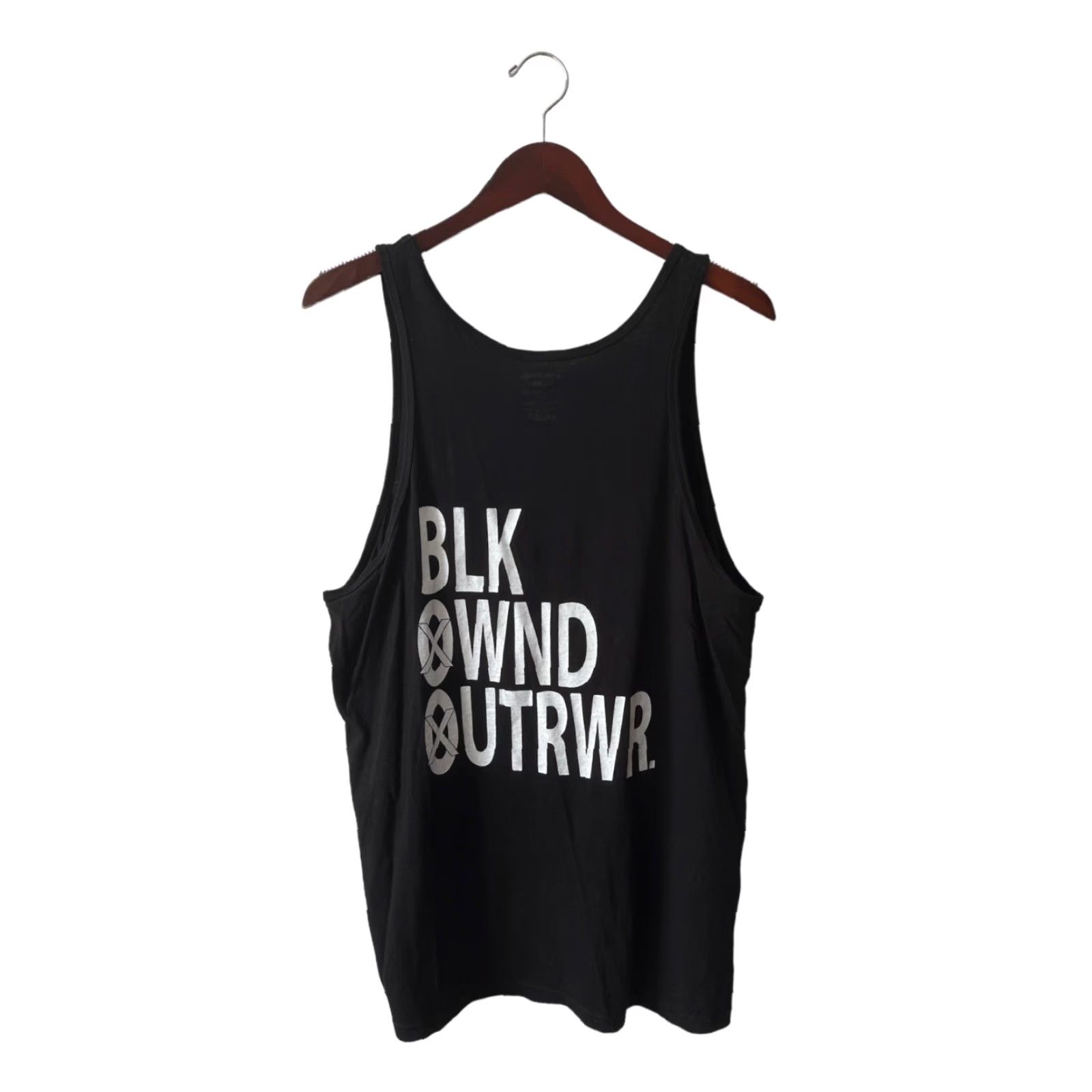 Vintage VINTAGE BLACK OWNED Tank Shirt Mens L Black 2019 Graphic Double Sided White Screen Print Size US L / EU 52-54 / 3 - 4 Thumbnail