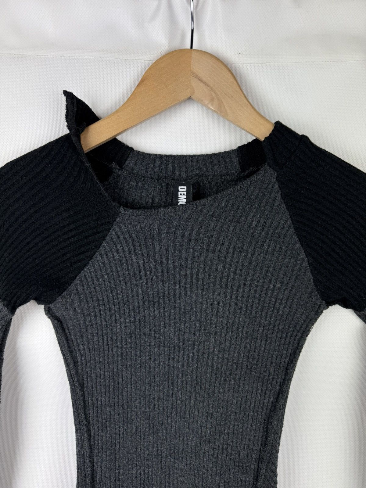 Demobaza Demobaza Avant-garde Ribbed Bodycon LS Sweater Dress Size S / US 4 / IT 40 - 8 Thumbnail
