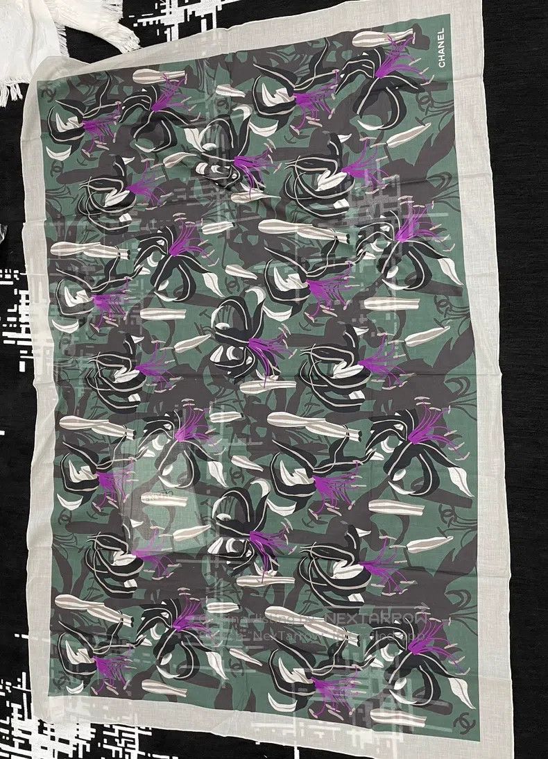 Chanel Chanel 23A printed beach towel scarf Size ONE SIZE - 4 Thumbnail