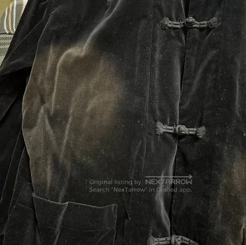 Comme des Garcons CDG Black Distressed Velvet Jacket. Size US L / EU 52-54 / 3 - 4 Thumbnail