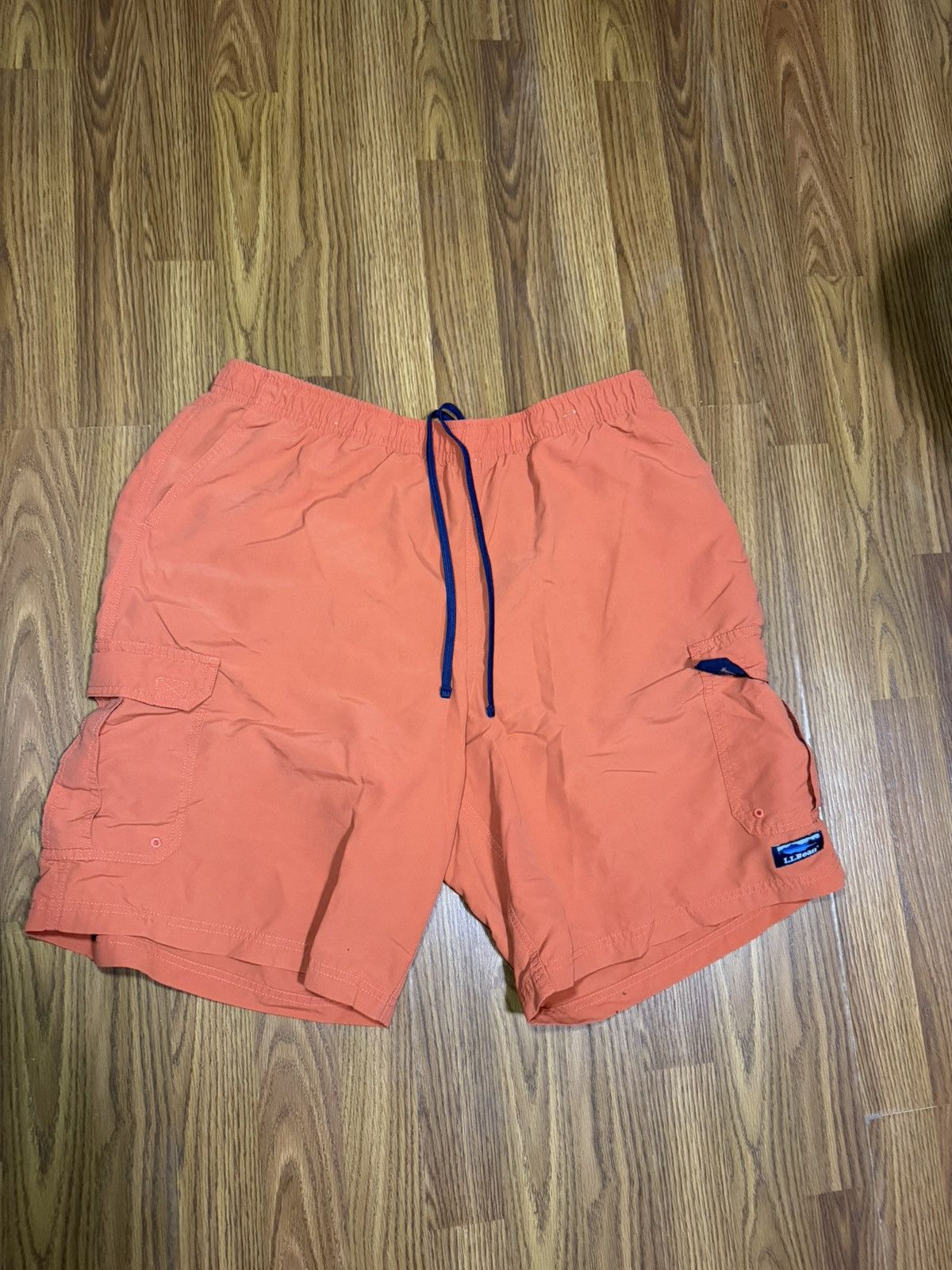 L.L. Bean LL Bean Orange Cargo Swim Trunks Size XL. Size US 35 - 1 Thumbnail