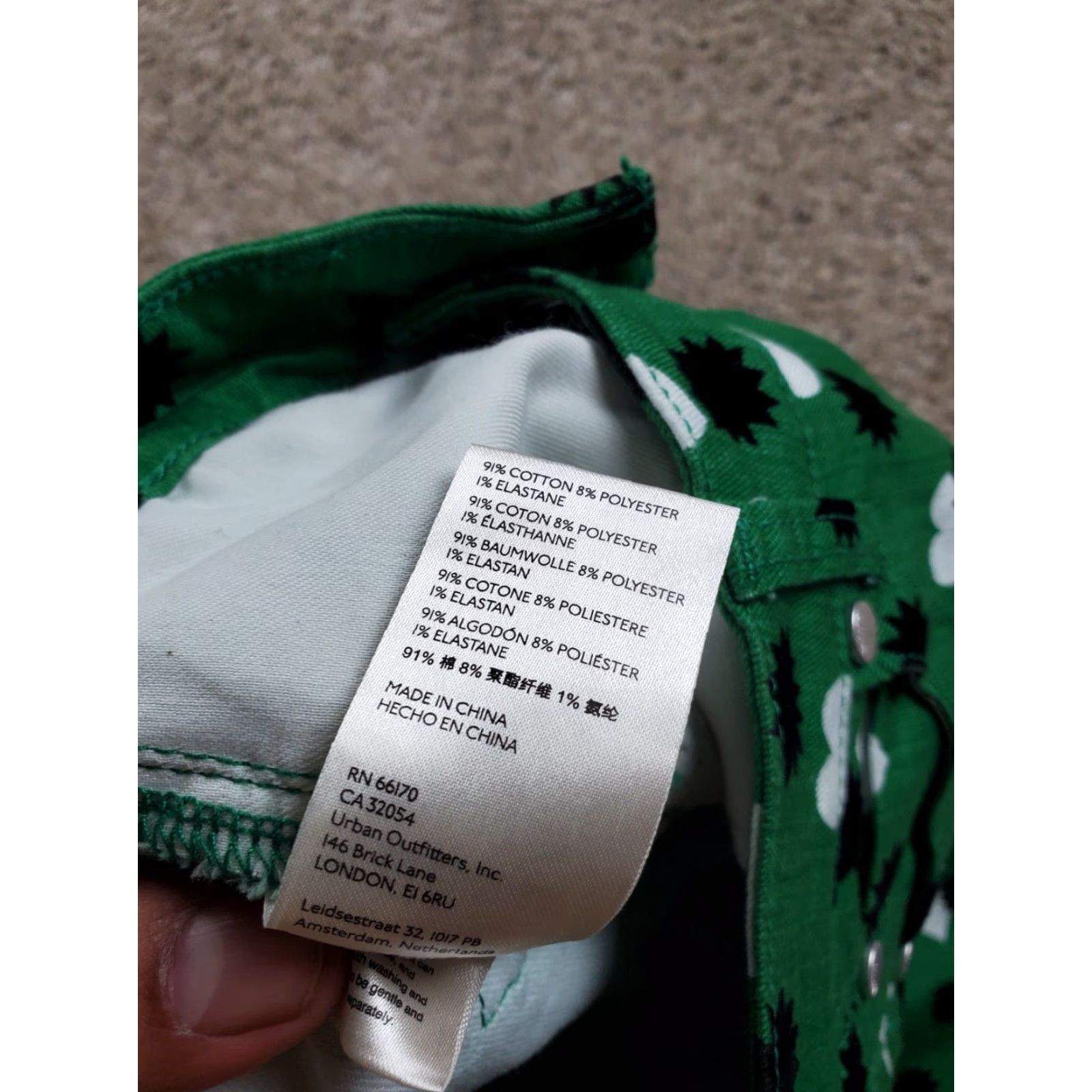 Anthropologie VINTAGE Anthropologie Maeve The Cigarette Slim Jeans Size 26 Green Heart Print Denim NWT Size 26" / US 2 / IT 38 - 7 Thumbnail