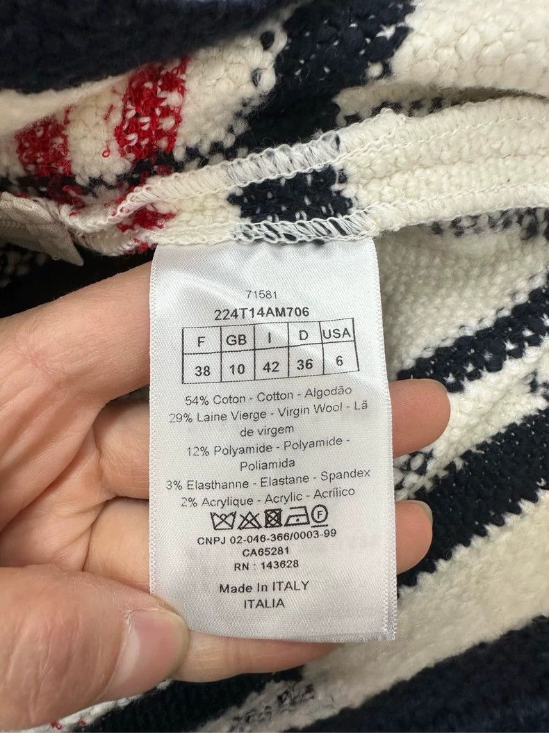 Dior Dior White and blue plaid letter logo wool suspender dress Size XS / US 0-2 / IT 36-38 - 5 Thumbnail