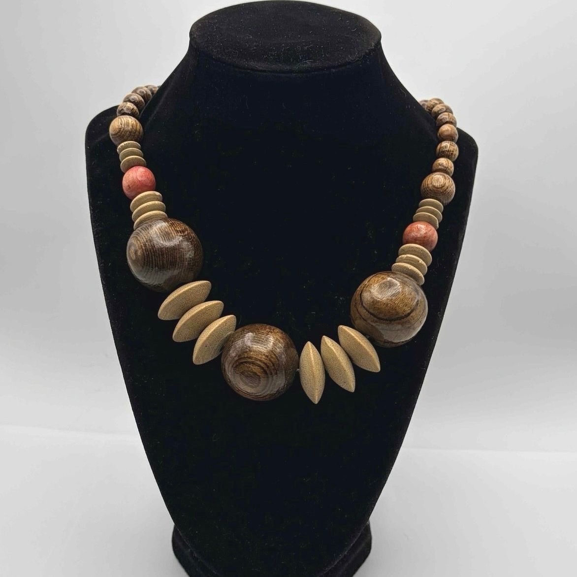 Other Brown Wood Beaded Necklace Size ONE SIZE - 1 Thumbnail