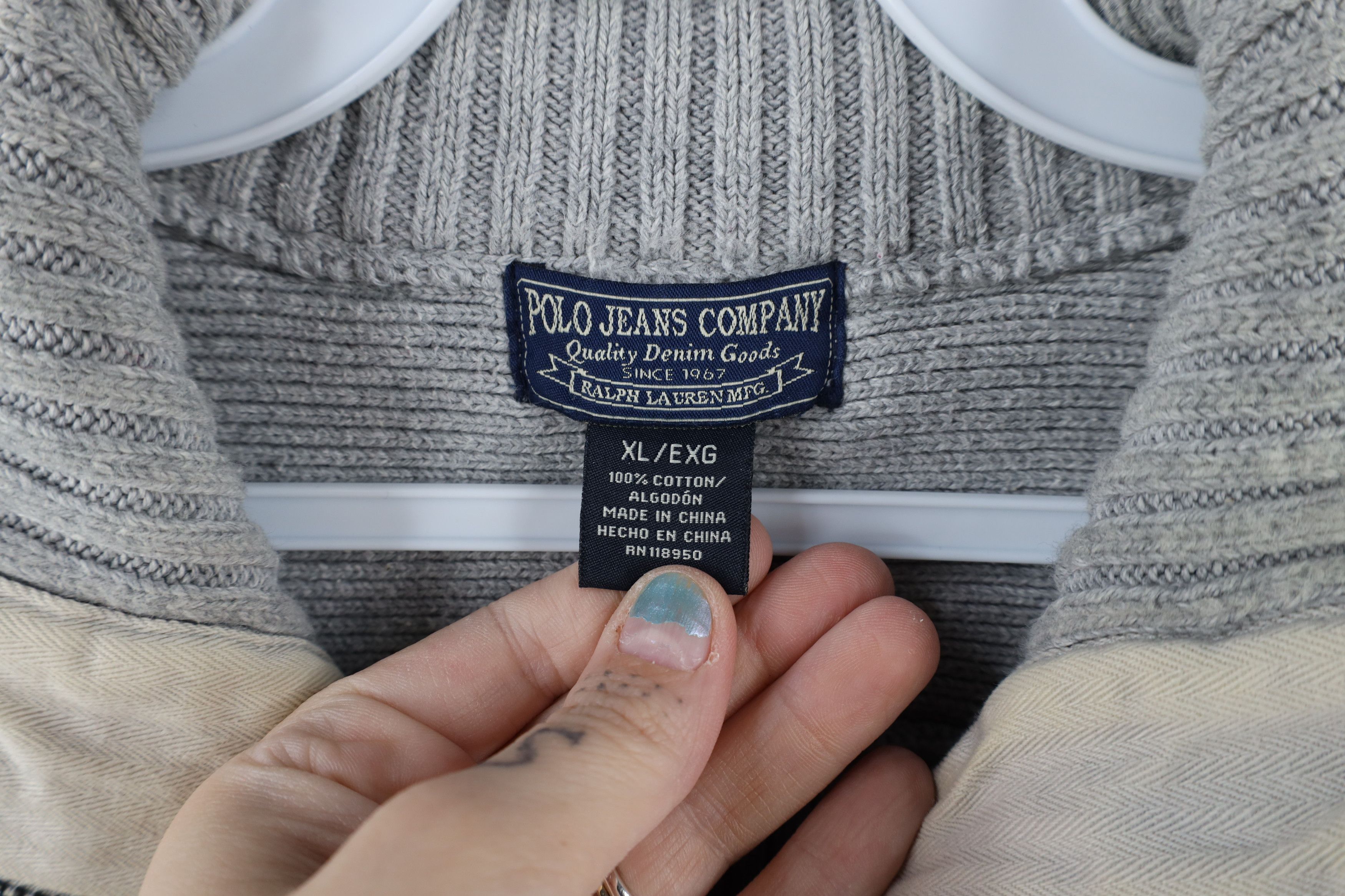 Polo Ralph Lauren Vintage 90s Ralph Lauren Knit Commando Half Zip Sweater Size US XL / EU 56 / 4 - 7 Thumbnail