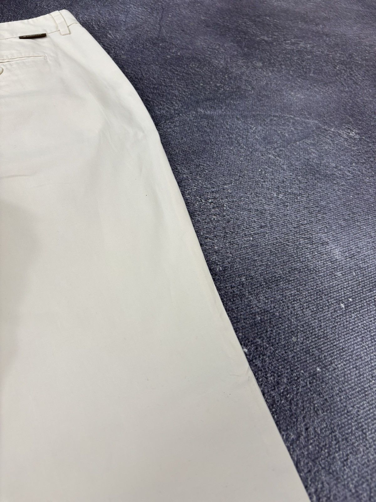 Moncler Vintage Moncler Women’s Straight Fit Cream Pants Trousers Size 34" / US 12 / IT 48 - 17 Thumbnail