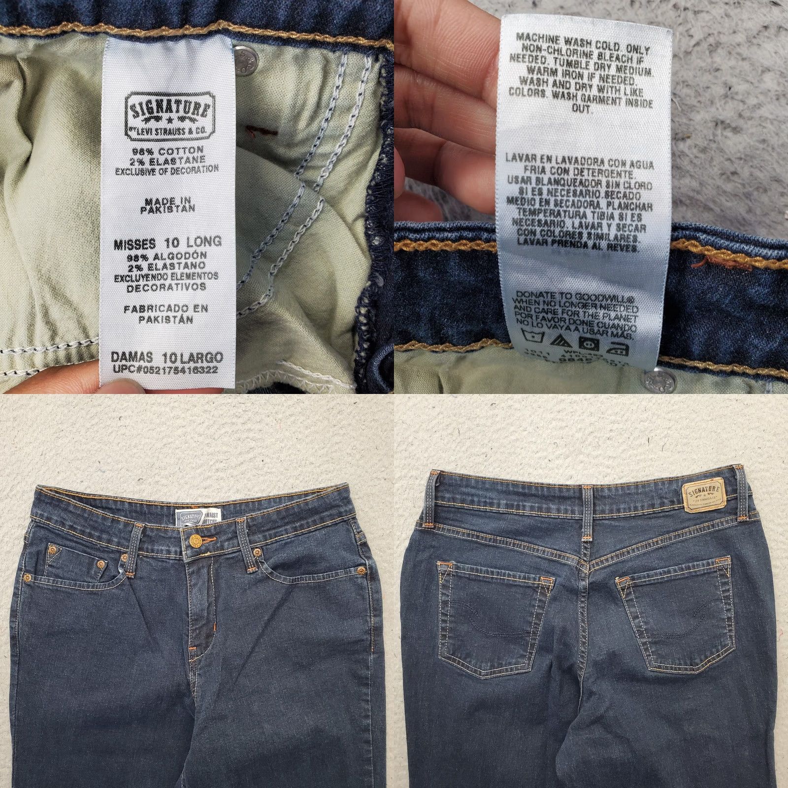 Levi's Levi's Womens Jeans Bootcut Denim Dark Wash 10L Blue Low Rise Stretch High Waist 31.75 Inseam 5-Pocket Size 32" / US 10 / IT 46 - 8 Thumbnail