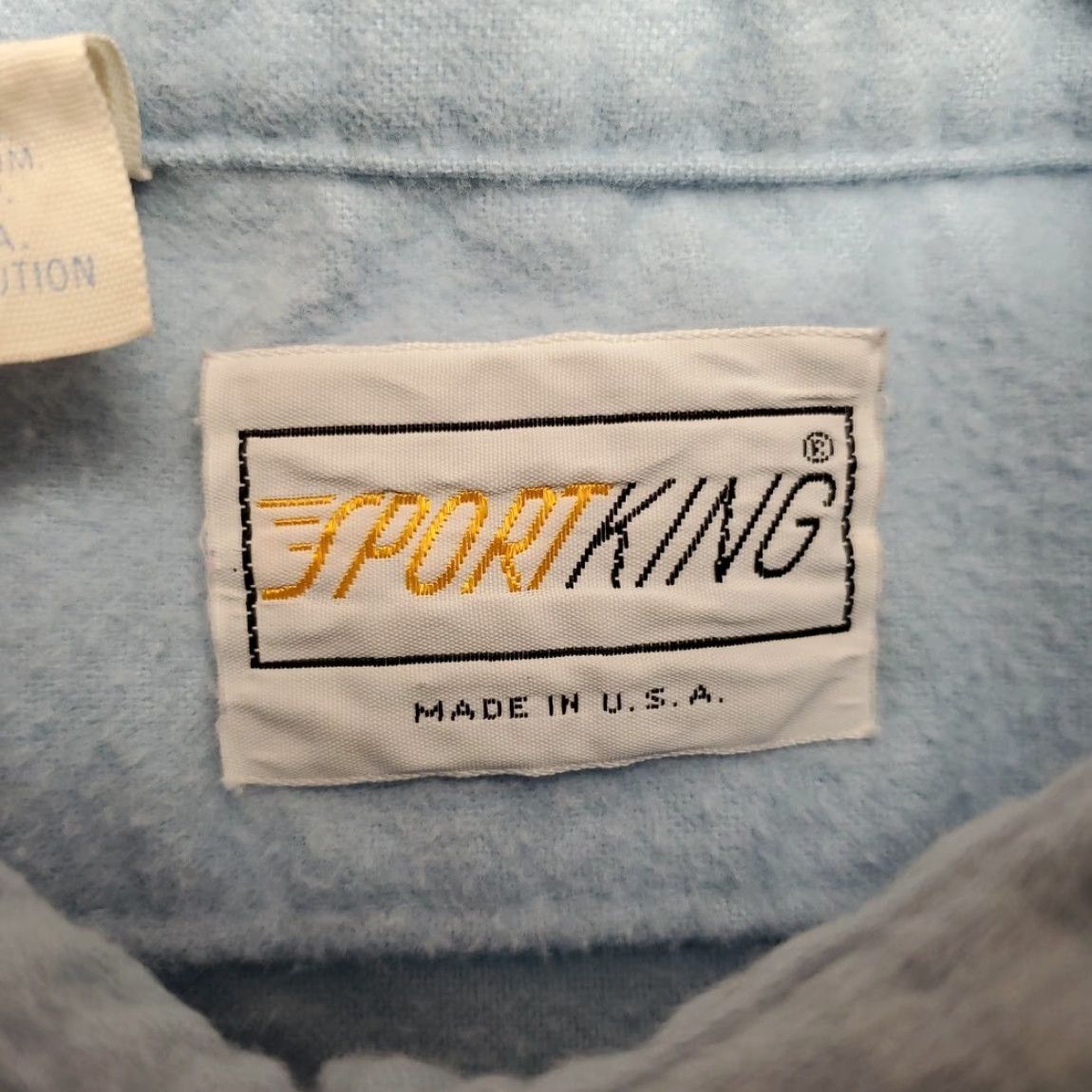 Vintage VINTAGE Sportking Shirt Women M Blue Long Sleeve Button-Up Cotton Flannel 70s Casual Outdoor Mens or Womens Size M / US 6-8 / IT 42-44 - 7 Thumbnail