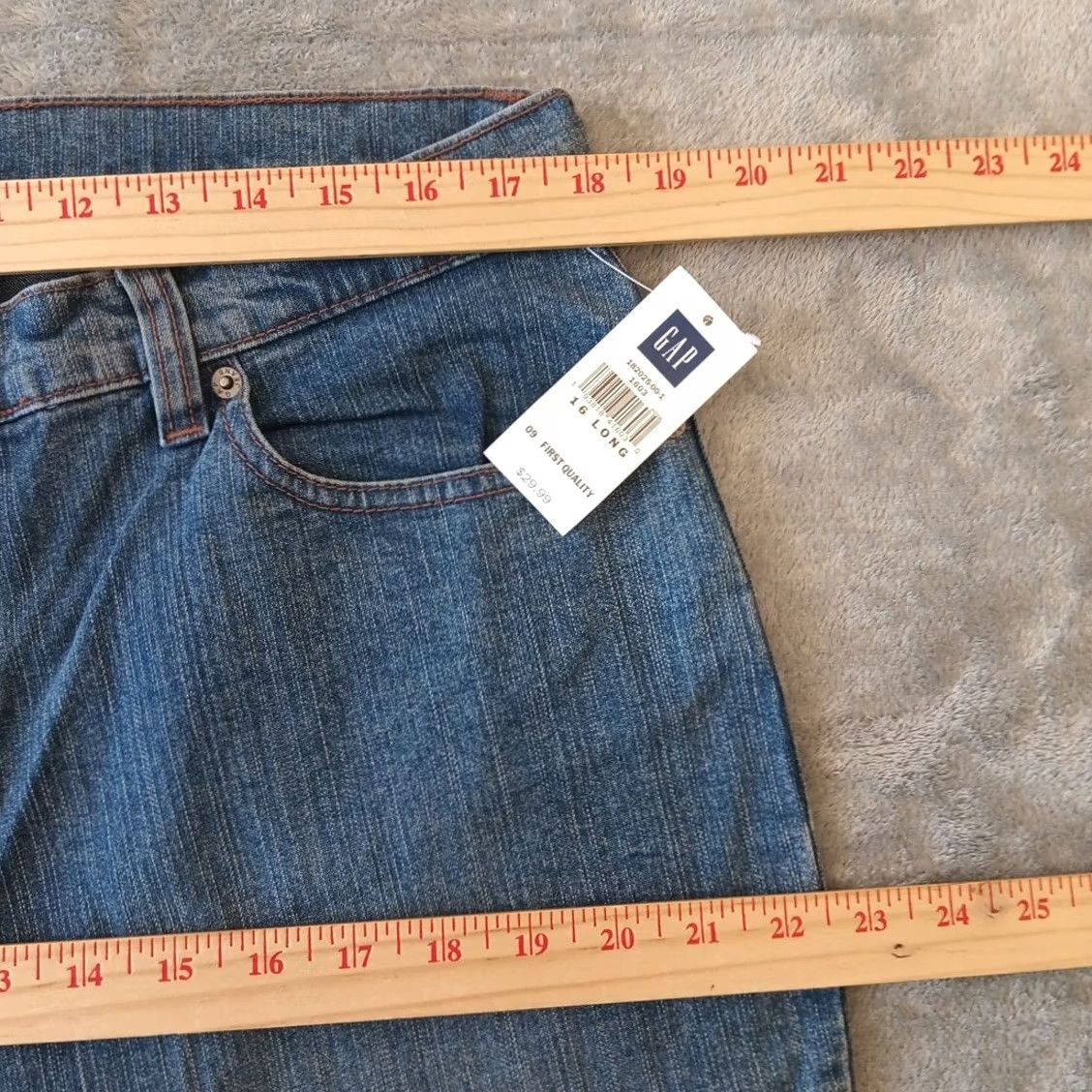 Gap Gap Modern Bootcut Jeans Womens Size 16 Long Blue Medium Wash 36x36 Mid Rise New Size 38" / US 16 / IT 52 - 3 Thumbnail