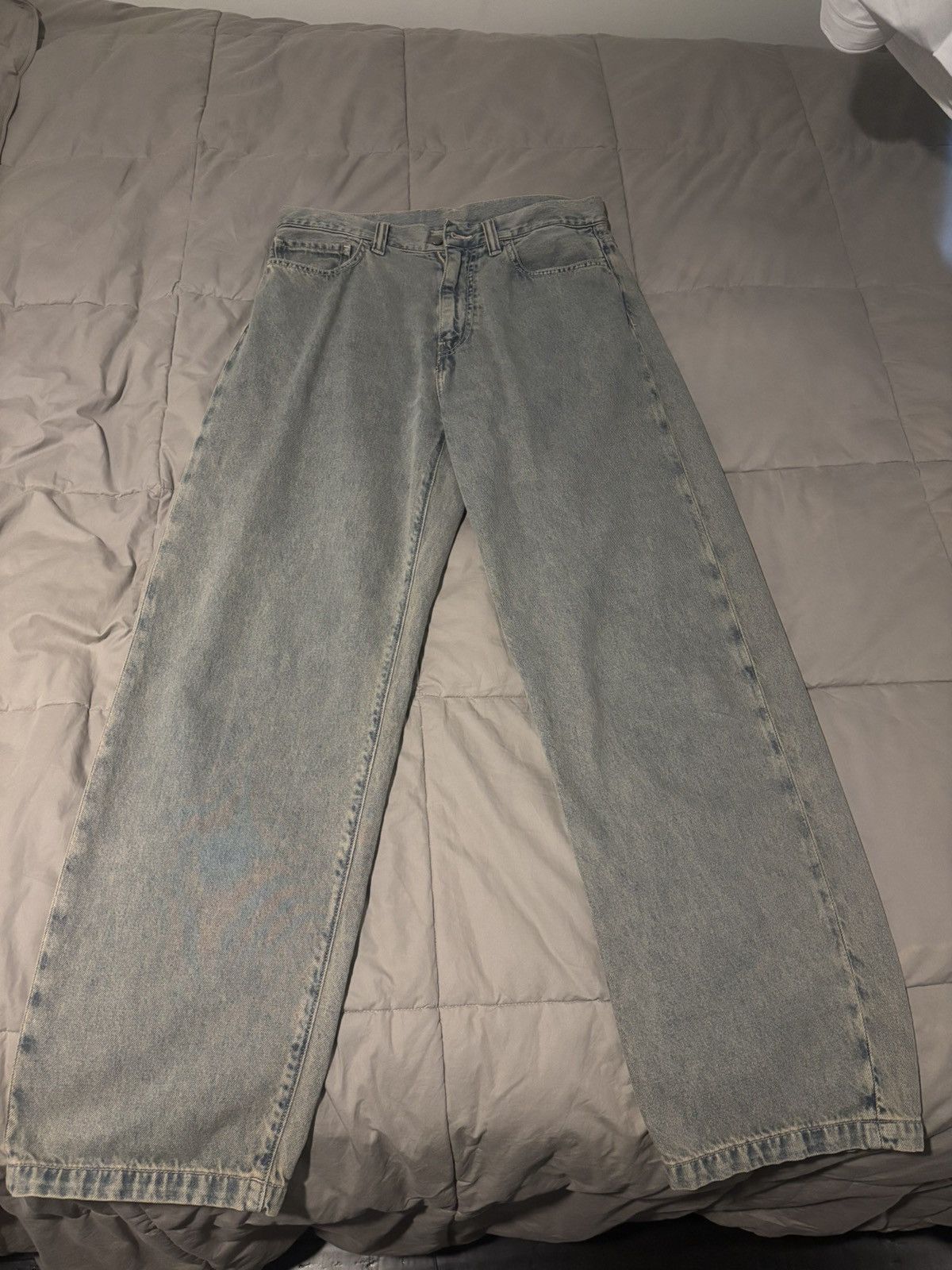 Carhartt Wip Landon Pant (Blue/Leather) Size US 31 - 1 Thumbnail