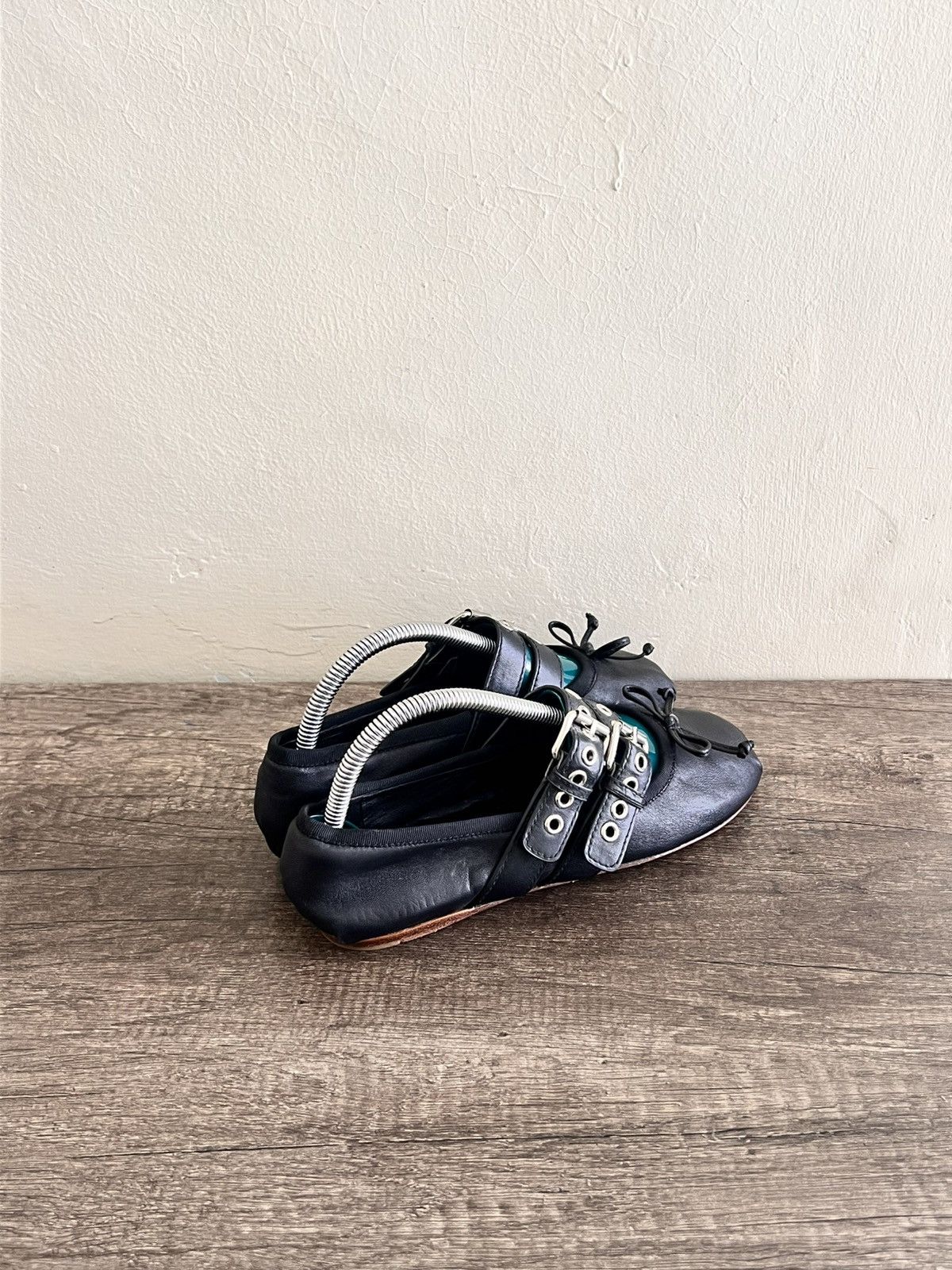 Miu Miu Buckle Lamb Leather Ballets Size US 6 / IT 36 - 9 Thumbnail