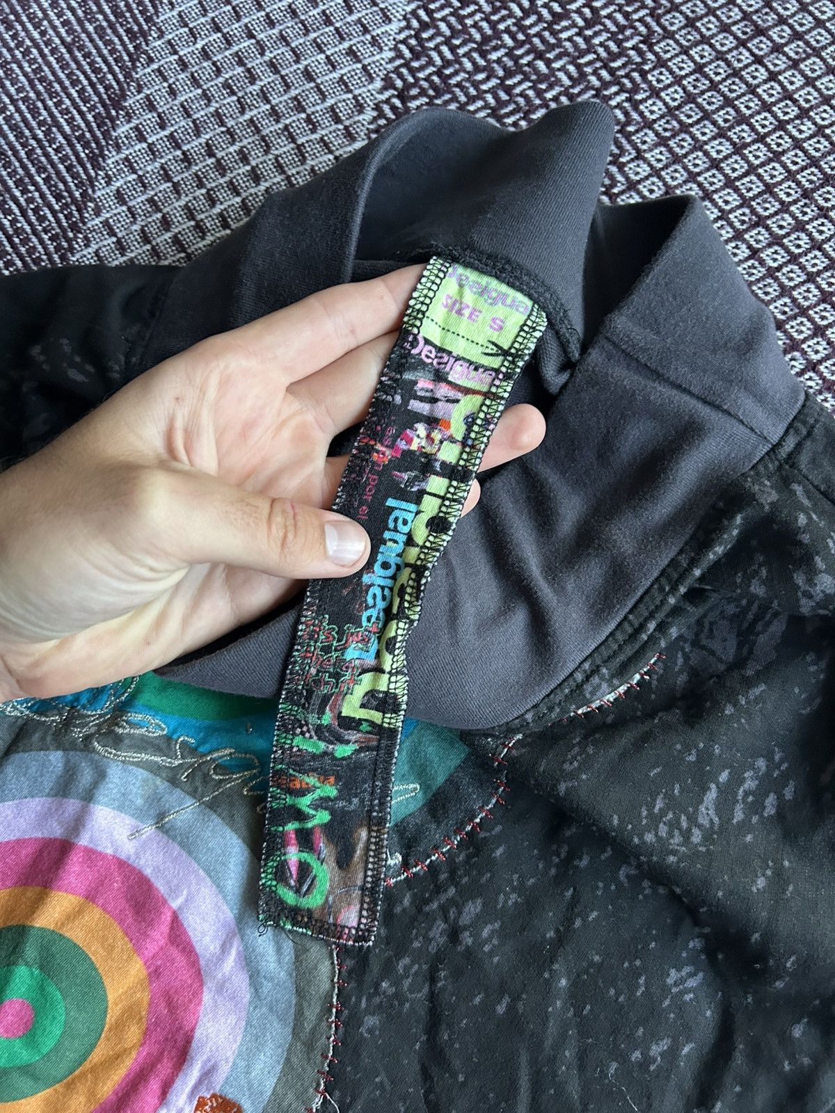 Desigual Desigual Midi Skirt Graphic Print Women Y2K Avantgarde Sz S Size 25" / US 0 / IT 36 - 7 Thumbnail