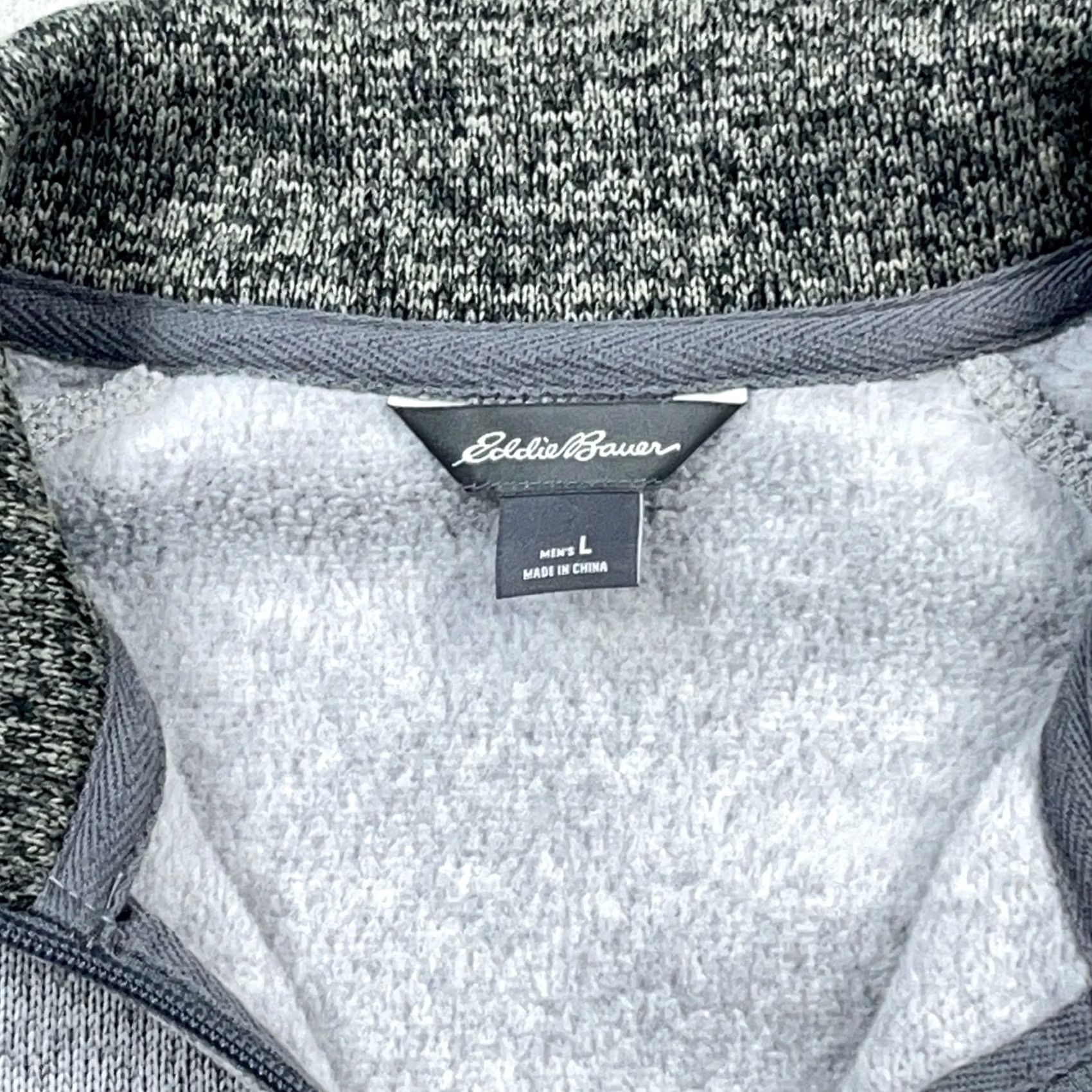 Eddie Bauer Eddie Bauer Sweater Men Large Gray Pullover Quarter Zip Fleece Jacket Heather Gray B0 Size US L / EU 52-54 / 3 - 4 Thumbnail